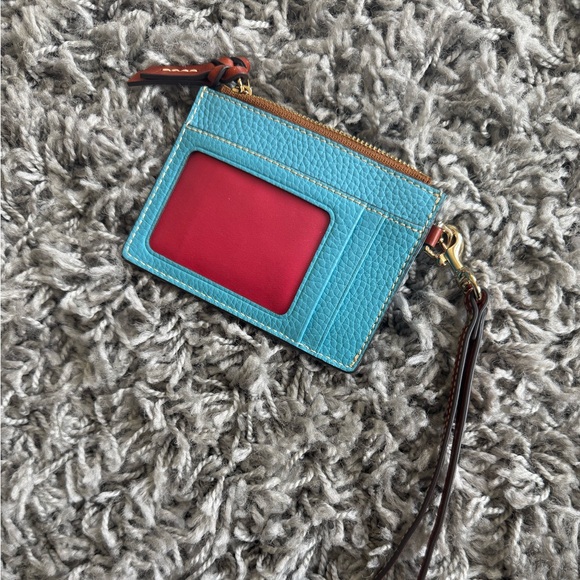 Dooney & Bourke Teal Pebble Leather Crossbody with matching Zip Wallet - Picture 9 of 9